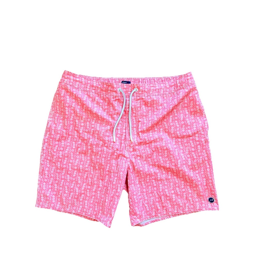 Johnnie-o Lake Pink Mallon Print Swim Trunks Lined Men's XL Shorts JOHNNIE O